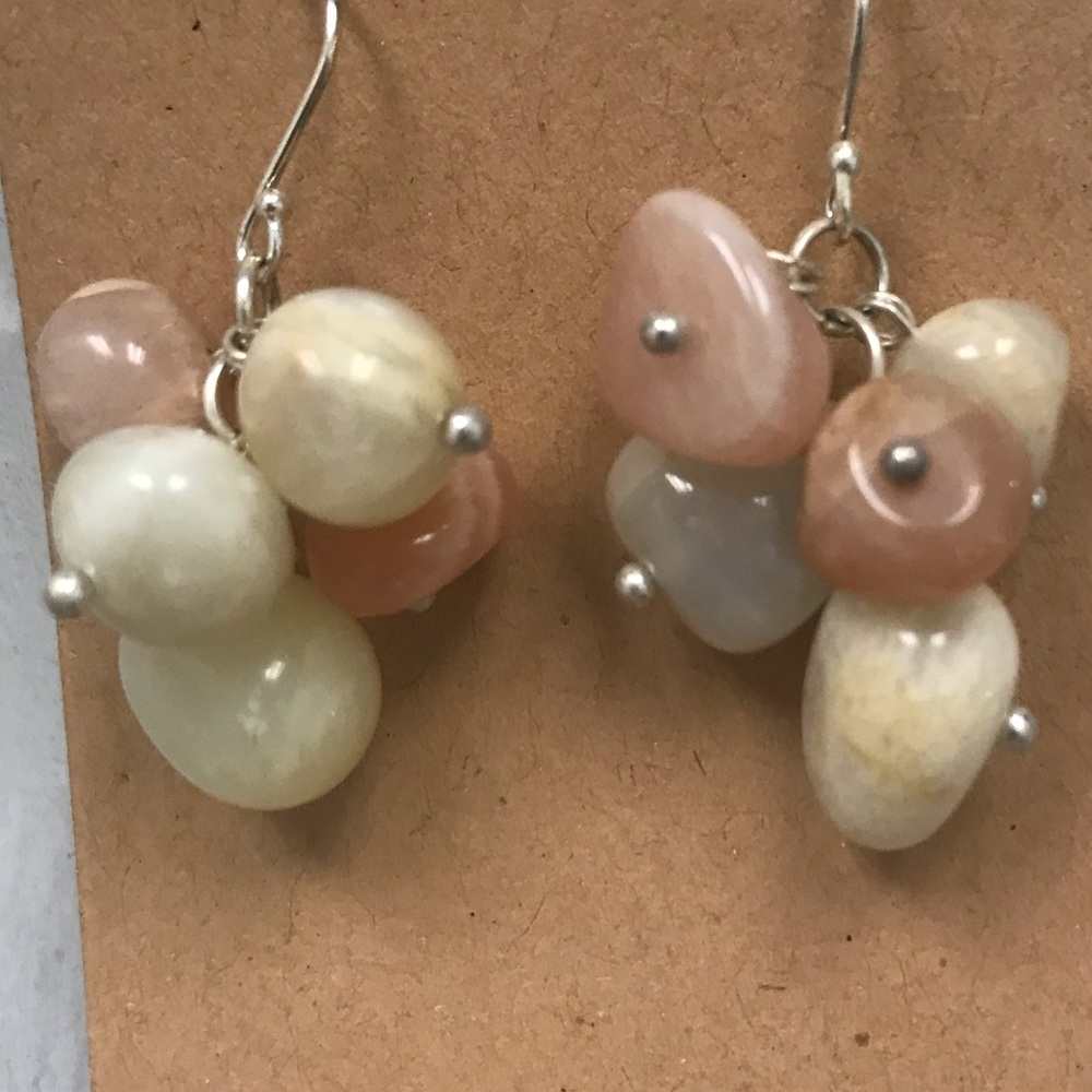 Multi-stone drop ear rings